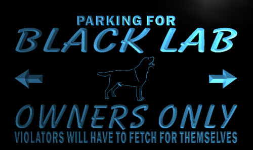 Black Lab Owners Parking Only Neon Light Sign